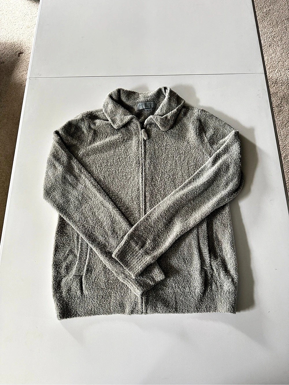 Barefoot Dreams CozyChic Lite Zip-Up Jacket Gray Small